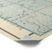 Poster Carte du comté de Kandiyohi, Minnesota (Coin)