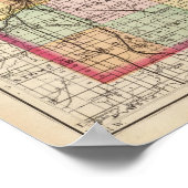 Poster Carte du comté de Kent, Michigan (Coin)