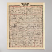 Poster Carte du comté de Knox (Devant)