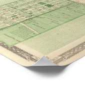 Poster Carte du comté de Lagrange avec La Grange, Lima (Coin)