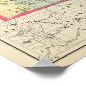 Poster Carte du comté de Lake, Michigan (Coin)