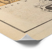 Poster Carte du comté de Le Sueur, Minnesota (Coin)