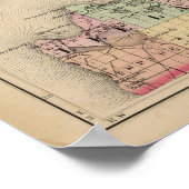 Poster Carte du comté de Leelanau, Michigan (Coin)