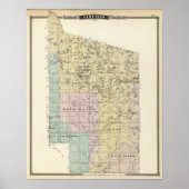 Poster Carte du comté de Lincoln (Devant)