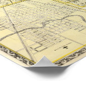 Poster Carte du comté de Livingston et du Pontiac (Coin)