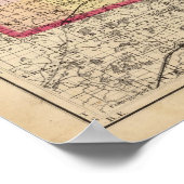 Poster Carte du comté de Livingston, Michigan (Coin)