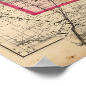 Poster Carte du comté de Macomb, Michigan (Coin)