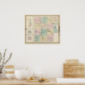 Poster Carte du comté de Marquette et Westfield (Cuisine)