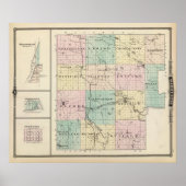 Poster Carte du comté de Marquette et Westfield (Devant)