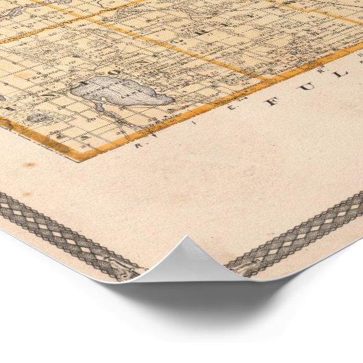 Poster Carte du comté de Marshall (Coin)