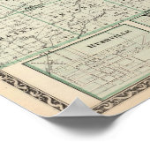 Poster Carte du comté de McDonough, Rushville (Coin)