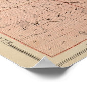 Poster Carte du comté de Meeker, Minnesota (Coin)