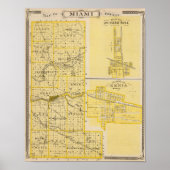 Poster Carte du comté de Miami (Devant)