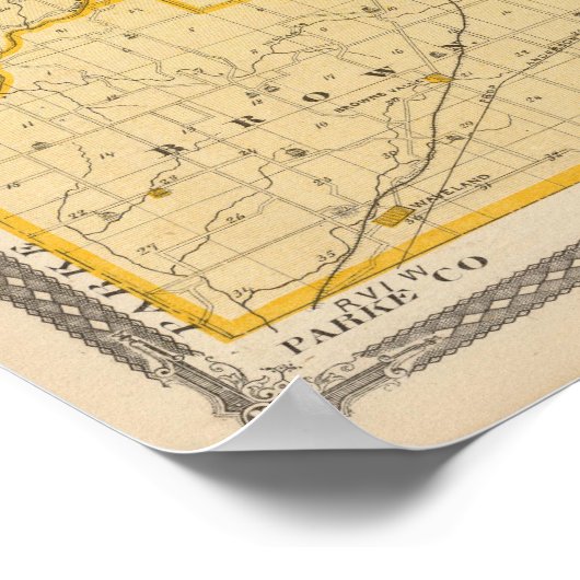 Poster Carte du comté de Montgomery (Coin)