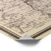 Poster Carte du comté de Montgomery, État de l'Iowa (Coin)