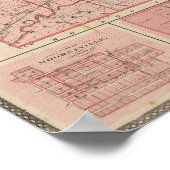 Poster Carte du comté de Morgan avec Mooresville (Coin)