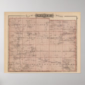 Poster Carte du comté de Mower, Minnesota (Devant)