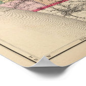 Poster Carte du comté de Muskegon, Michigan (Coin)