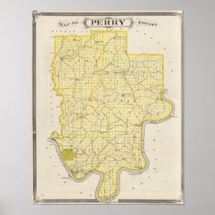 Poster Carte du comté de Perry