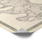 Poster Carte du comté de Posey (Coin)