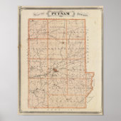 Poster Carte du comté de Putnam (Devant)