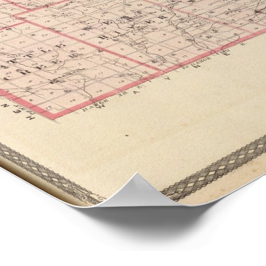 Poster Carte du comté de Randolph (Coin)