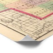 Poster Carte du comté de Sanilac, Michigan (Coin)