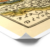 Poster Carte du comté de Somerset (Coin)