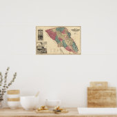 Poster Carte du comté de Sonoma en Californie (Cuisine)