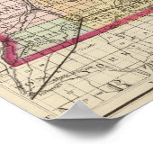 Poster Carte du comté de St Joseph, Michigan (Coin)