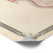 Poster Carte du comté de Vanderburgh (Coin)