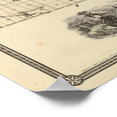 Poster Carte du comté de Walworth, État du Wisconsin (Coin)