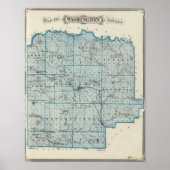 Poster Carte du comté de Washington (Devant)