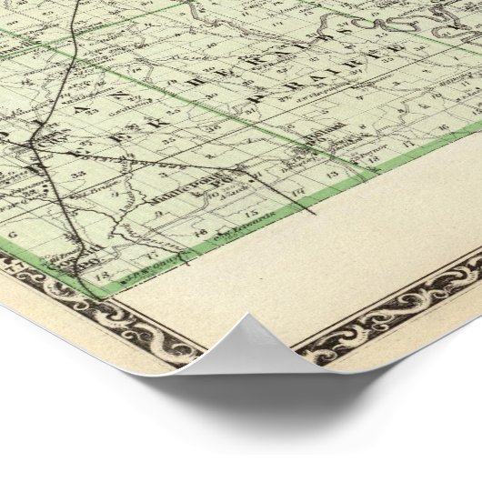 Poster Carte du comté de White (Coin)