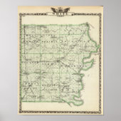 Poster Carte du comté de White (Devant)