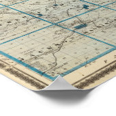 Poster Carte du comté de Winneshiek, État de l'Iowa (Coin)