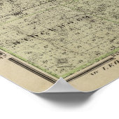 Poster Carte du comté de Wright, Minnesota (Coin)