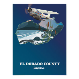 Poster Carte du comté d'El Dorado