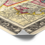 Poster Carte Du Comté Des États De New York (Coin)