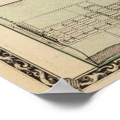 Poster Carte du comté d'Ogle, Polo et Oregon (Coin)