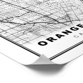 Poster Carte du comté d'Orange (Coin)
