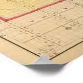 Poster Carte du comté d'Oscoda, Michigan (Coin)