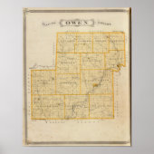 Poster Carte du comté d'Owen (Devant)