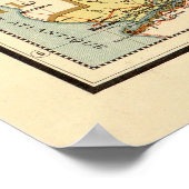 Poster Carte du Congo, Afrique (1896) (Coin)