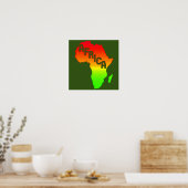 Poster Carte du continent africain (Cuisine)