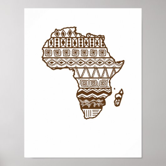 Poster Carte du continent africain (Devant)