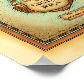 Poster Carte du Costa Rica (Coin)