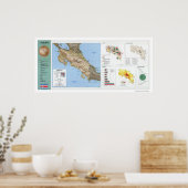 Poster Carte du Costa Rica 1991 (Cuisine)