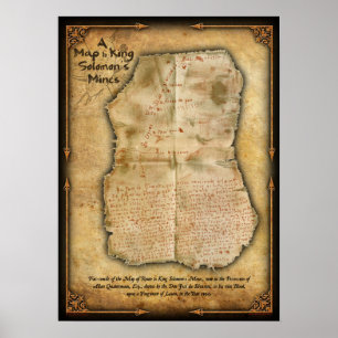 Poster Carte du DA Silvestra au Mines du Roi Solomon's