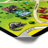 Poster Carte du dessin animé Cedar Park Texas (Coin)